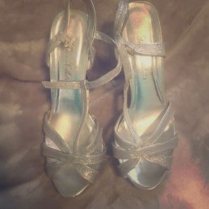 Silver prom/gala heels